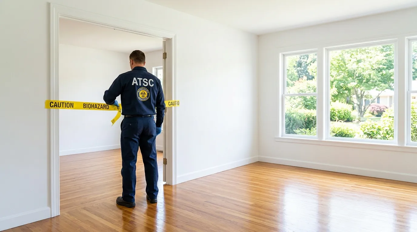 Certified biohazard cleanup crew performing Trauma Scene Cleanup in Cedarbrook