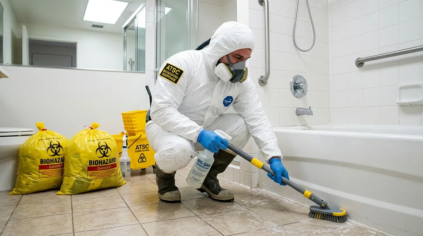 Decontamination equipment deployed for Blood Cleanup in Cedarbrook